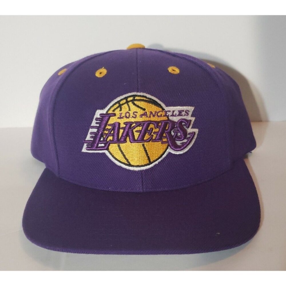 Official NBA Los Angeles Lakers Logo Athletic Cap Hat Purple Gold NEW One Size